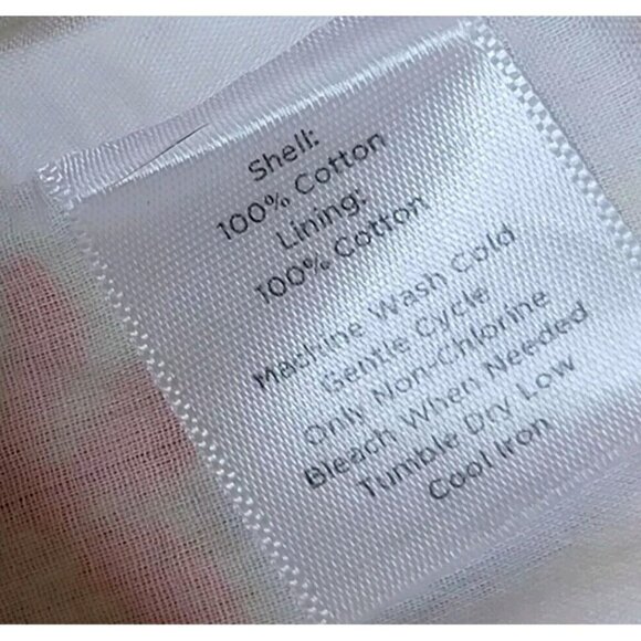 Talbots 100% Cotton Orange Green Ruffle Collar Sleeveless Blouse Size 14 - Picture 10 of 10